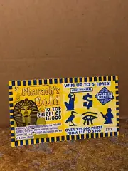 Vintage Unscratched $1 Pharaoh's Gold SAMPLE VOID Scratch Ticket PA Lottery (B2)