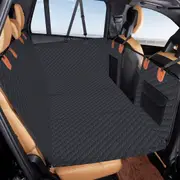 Back Seat Extender for Dogs, Waterproof Dog Car Seat Cover, Sturdy Pets Backseat Protector with Mesh Window and Storage Pocket for Car SUV Truck