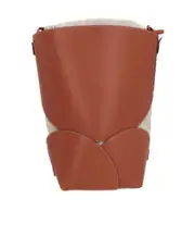 Jil Sander Logo Embossed Drawstring Bucket Bag One size Brown
