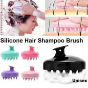 Silicone Hair Shampoo Brush Scalp Massager Remove Dandruff Shower Comb Exfoliate