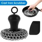 Cast Iron Scrubber Food Grade Stainless Steel Chainmail Scrubber with Heat ToOOz