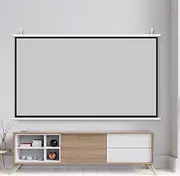 Home Projector Screen Manual Pull Down 40 50 60in Projection Screen for Home Theater Office Game Movie Screen Support HD 3D 4K(50 Inch (16:9))
