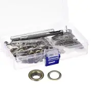 Grommet Kit 200 Sets Copper Eyelets with 3pcs Tools, 6mm Inside Dia. Bronze Tone