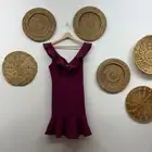 NEW Revolve LIKELY Pink V-Neck Ruffle Cocktail Harlow Mini Dress 2 Raspberry