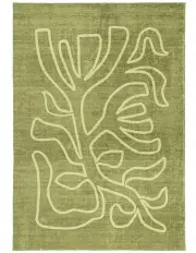 [Miss Amara] Shandi Hand Drawn Washable Rug in Green