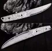 Forged Damascus Steel Fixed Blade Blank Knife Full Tang Ultra Sharp Heat Treated