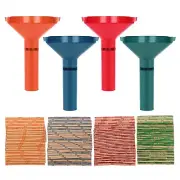 4 Pack Coin Sorter Tubes with 100Pcs Coin Rolls Wrappers Assorted