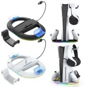 RGB LED Vertical Stand Controller Charger Station For Slim Console