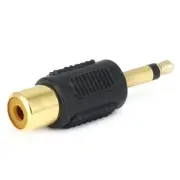 3.5mm 1/8" TS Mono Male to RCA Female Audio Adapter Converter Connector Gold