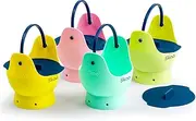 Egg Poacher - Skoo Silicone Egg Poaching Cups + Lids + Bonus eBook - Egg Cooker Set - Perfect Poached Egg Maker - for Stove Top, Microwave and Instant Pot