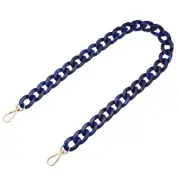 24 Inch Acrylic Chain Purse Strap Replacement Luxury Handbag Strap, Blue White