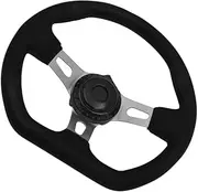 iplusmile 1pc Pu Steering Wheel Racing Modification Comfortable Grip for Enhanced Control for Karts and Automobiles Sturdy Construction Excellent Texture