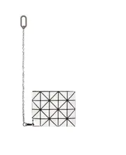 geometric panelled wallet One size White