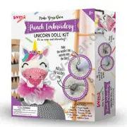 Make Your Own: Punch Embroidery-Unicorn Doll Kit