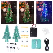 3D Xmas Tree DIY Electronic Circuit Kit LED Stereo Christmas Tree Holiday Decor