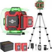 Laser Level 360 Self Leveling with Tripod, 4D Lazer Level,4X360° Cross Line Lase