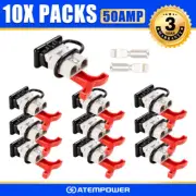 Atem Power 10x 50AMP Anderson Style Plug Connectors T Handle Dust Cap Cover