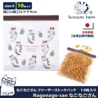 在飛比找momo購物網優惠-【Kusuguru Japan】眼鏡貓食物密封保鮮夾鏈袋 飾