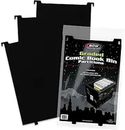 BCW Graded Partitions Comic Book Bin Partitions, Black