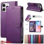 For iPhone 16e 16 15 14 13 12 11 Plus Pro Max Magnetic Wallet Case Leather Cover