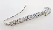 Personalized-Any name Silver Rhinestone Bookmark BE-Brave Happy Strong Free True