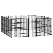 Dog Kennel Steel 23.04m² Large Outdoor Pet Cage Fence Run Pen House Enclosure