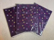 Pampered Chef Tiles Placemats Set of 6 Reversible Purple Cotton NEW Sealed