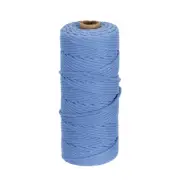 3mm x 109 Yard Haze Blue Cotton Macrame Rope, 2 Strands Twisted Cotton Cord