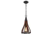 KHALEESI Pendant Lamp Light Interior ES Dark Red Wood Small Bell OD226mm