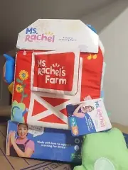 MS. RACHEL'S SENSORY LEARNING FARM Soft Book Plush Cow Teether Mirror NEW!!