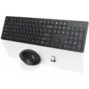 Wireless Keyboard and , Full-Size Wireless and Keyboard Combo, 2.4GHz Silent ...