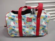 Blue HELLO KITTY Sanrio All Over Print Roller Duffel Luggage Travel Bag