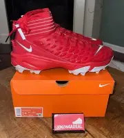 Nike Ohio State PE Force Savage Pro 2 Red Shark Football Cleats Sz 14 CI9904-602