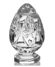 Marquis By Waterford Clear Crystal Footed Egg Paperweight, 3” High, NIB