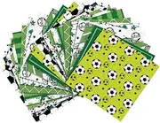 SHOWERORO Soccer Ball Wrapping Paper 24 Tissue Paper Diy Football Craft Supplies Kids Party Favor Birthday Wrapping Sheets