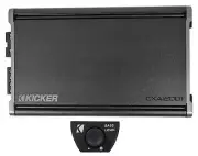 KICKER 46CXA12001 CXA1200.1 1200w RMS Mono Class D Car Amplifier Amp+Bass Knob