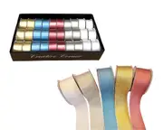 bulk 30 Shimmer Ribbon 5 Assort Craft Sewing Lace 4x2m