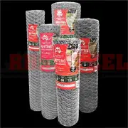 600mm x 40mm x 50m Galvanised Wire Bird Netting Chicken Mesh Garden Roll 14kg