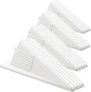 Frienda 4 Pcs Jumbo Door Stoppers Heavy Duty Door Stopper Tall up to 2inch Tall Wedge TPR Large Door Wedge Stackable Big Rubber Doorstop for Hotel Carpet Hardwood Concrete and Tile (White)