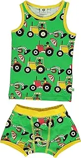 [Småfolk] Boys' Underwear with Tractors Base Layer Set