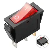 ON/OFF Lockable Rocker Switch with Indicator Light Red Yellow Blue Green