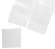 Design Element, Glass, 20 Clear Flat 1x1 Inch Squares with Grounded Edges