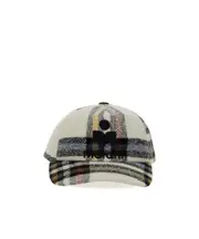 check-pattern baseball cap One size Nude