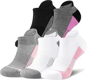 [OGW] Women's Ankle Socks for Athletics: Cushioned Sock with Arch Support in Multicolor - 5/6 Pairs Running and Hiking Sock