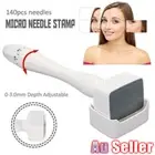 Adjustable 140 Pins Microneedle Stamp Roller Therapy Super 0mm-3mm Derma White