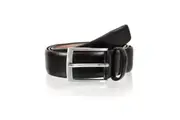 Dents Premium Quality Plain Leather Belt Full Grain Classic Genuine - Black
