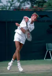 Vince Van Patten of the USA in action during a men's singles matc - Old Photo