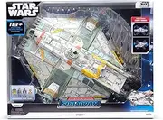Star Wars Micro Galaxy Squadron Ghost Series 3-15-Inch Vehicle with Motion Activated Lights, Sounds, and 4 Micro Figures