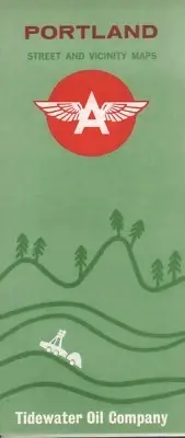 1964 Tidewater Road Map: Portland NOS