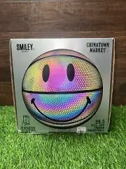 NWT CHINATOWN MARKET x SMILEY Multicolored Reflective Smile Face Basketball